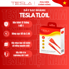 Dây cáp sạc nhanh USB to Lightning chính hãng Tesla TL01L