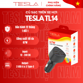 CỦ SẠC XE HƠI TESLA TL14 CHÍNH HÃNG 67W