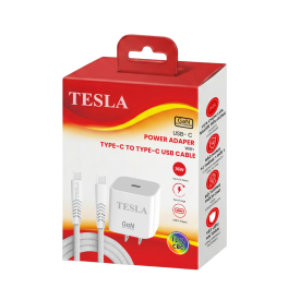 COMBO SẠC NHANH ĐIỆN THOẠI TESLA TL12CBC (TYPE-C TO TYPE-C)